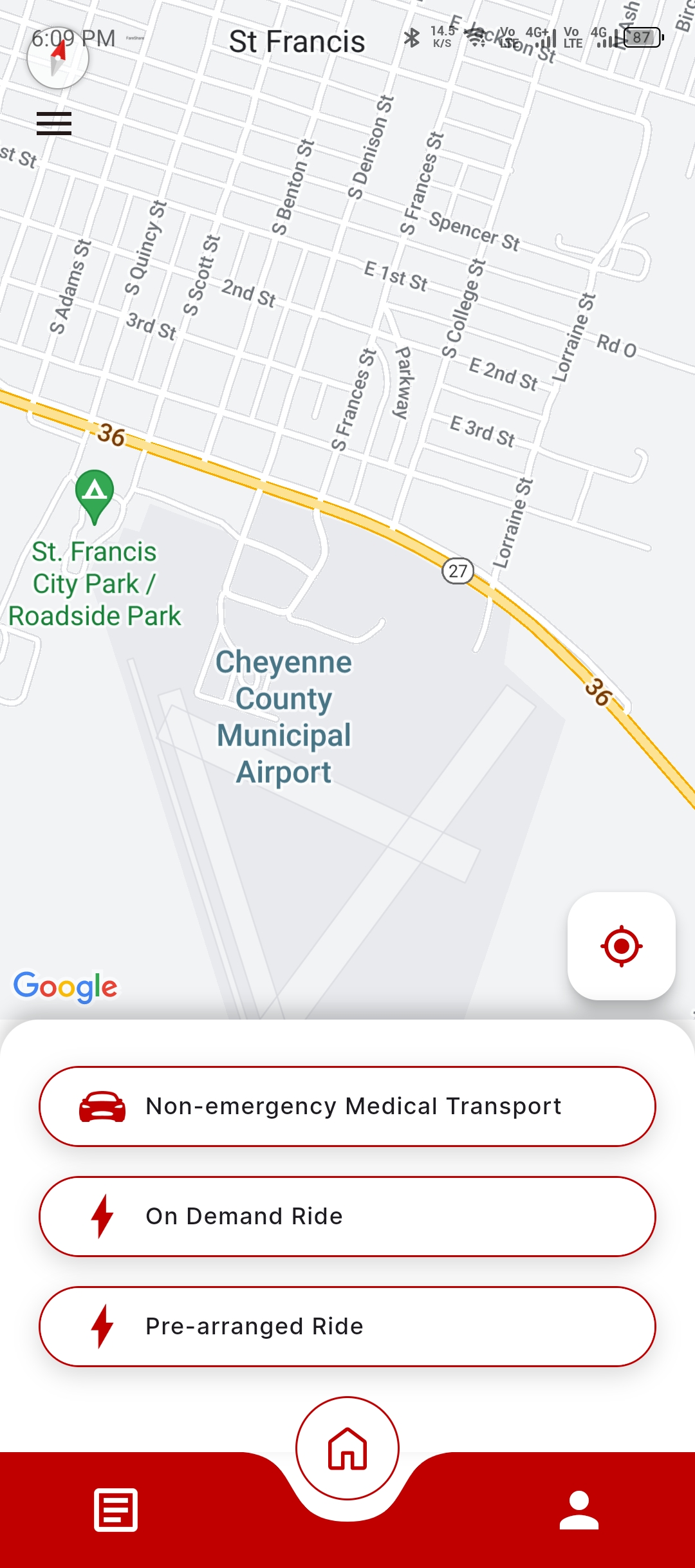 RideConnect screen 3